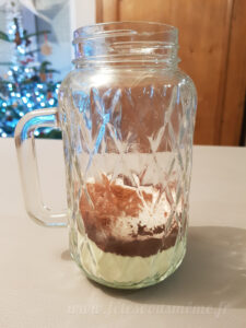 bocal à chocolat chaud - sucre et cannelle