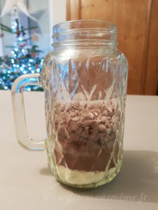 bocal à chocolat chaud - pépites chocolat